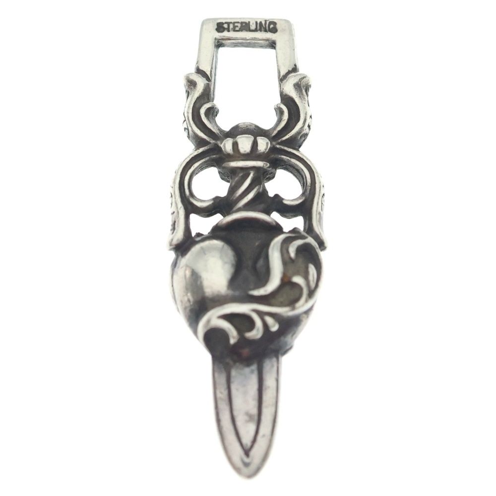 Chrome Hearts Dagger Heart Daga Pendant Top Silver — view 2