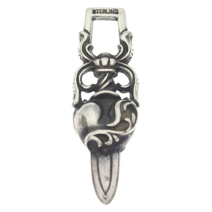 Chrome Hearts Dagger Heart Daga Pendant Top Silver — view 2