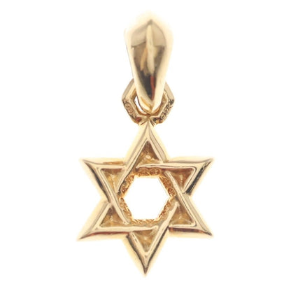 Chrome Hearts 22k Star of David Charm P D of Pave Diamond Gold Necklace Top — view 2