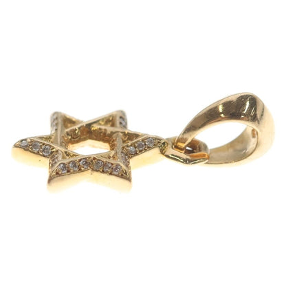 Chrome Hearts 22k Star of David Charm P D of Pave Diamond Gold Necklace Top — view 3
