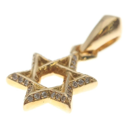 Chrome Hearts 22k Star of David Charm P D of Pave Diamond Gold Necklace Top — view 5