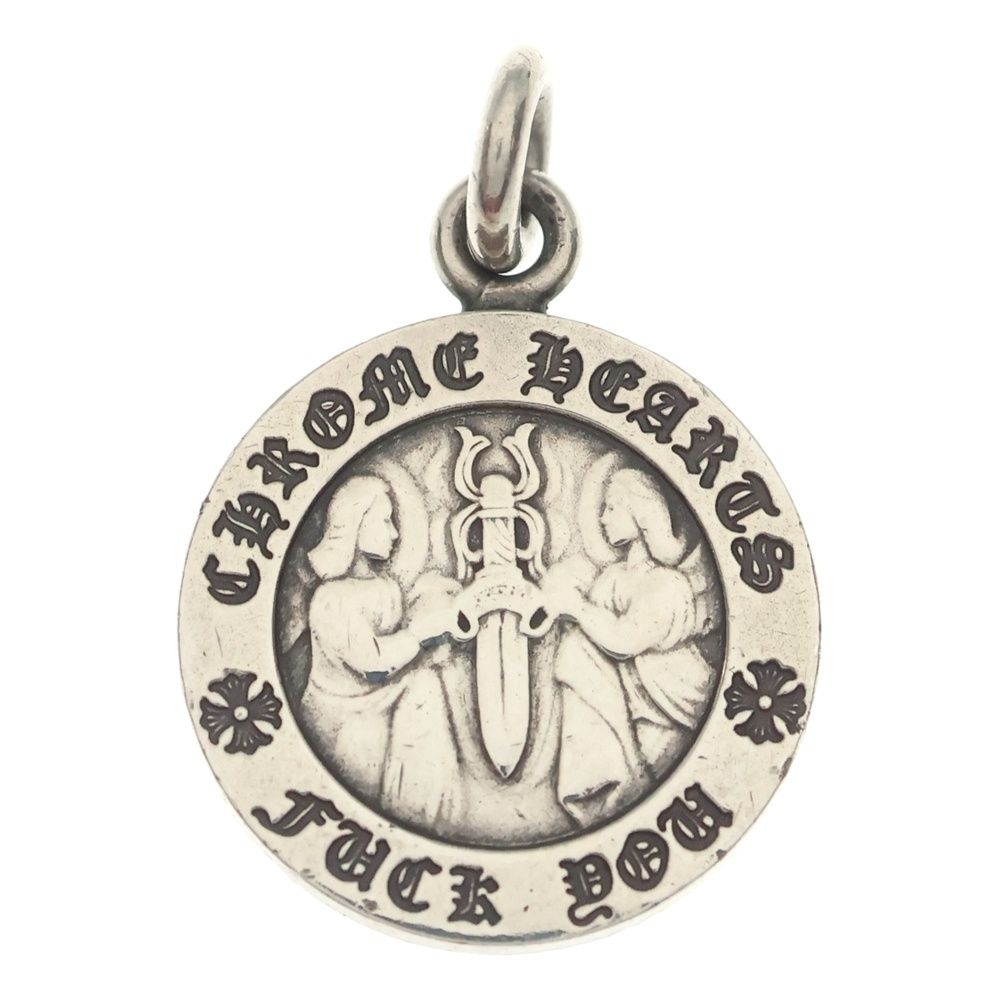 Chrome Hearts Chrm Angl Mdl V1 Angel Medal Charm Pendant Top Silver