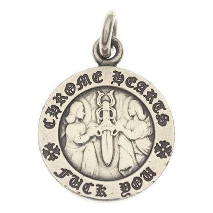 Chrome Hearts Chrm Angl Mdl V1 Angel Medal Charm Pendant Top Silver