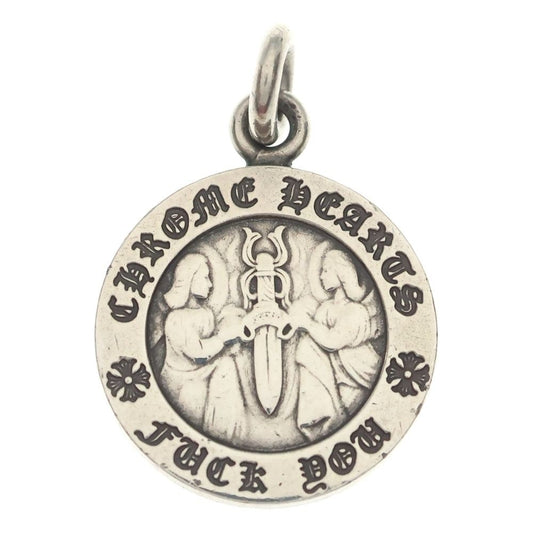 Chrome Hearts Chrm Angl Mdl V1 Angel Medal Charm Pendant Top Silver