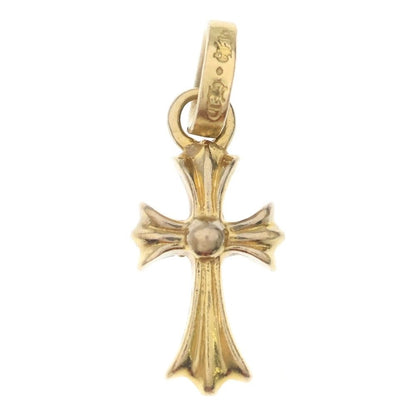 Chrome Hearts 22k Crs Baby Fat P Dia Fat Cross Pave Diamond Pendant Top Gold — view 2