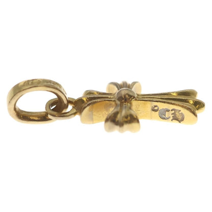 Chrome Hearts 22k Crs Baby Fat P Dia Fat Cross Pave Diamond Pendant Top Gold — view 4