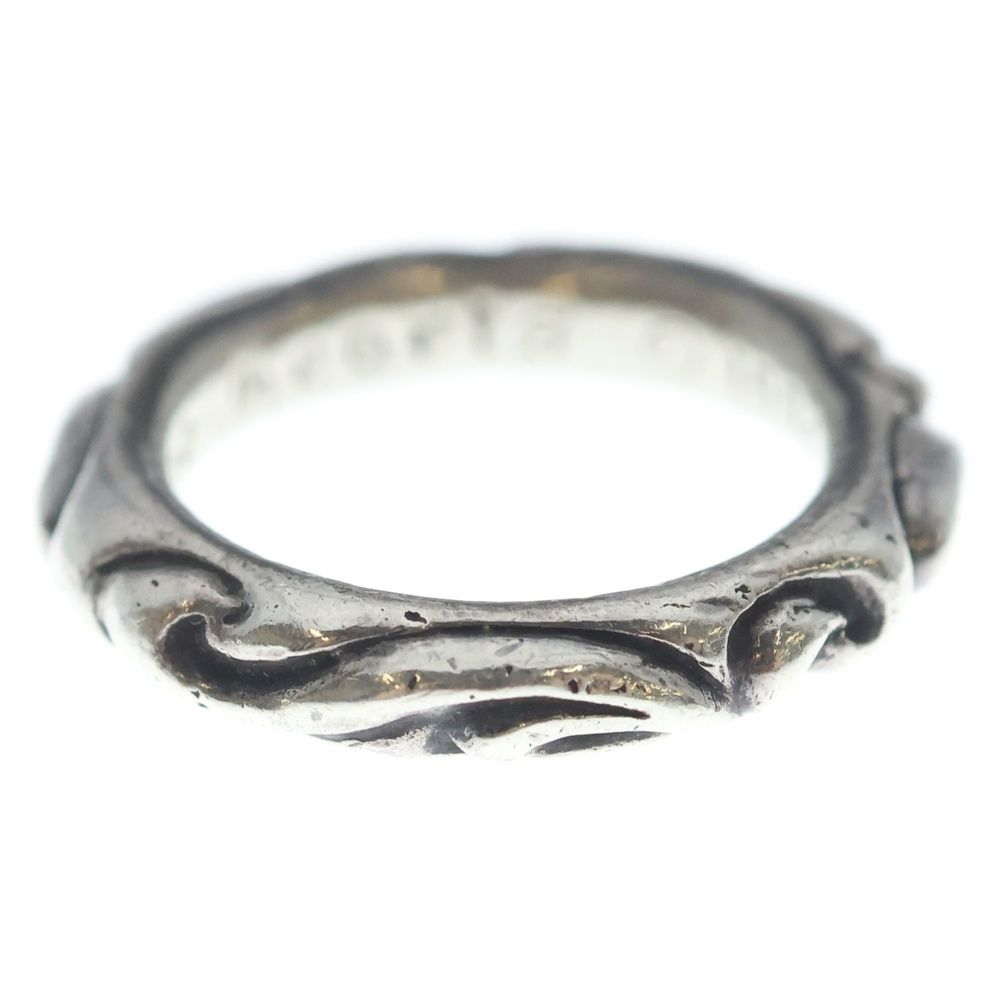 Chrome Hearts Scrl Band Scroll Ring Silver — view 3