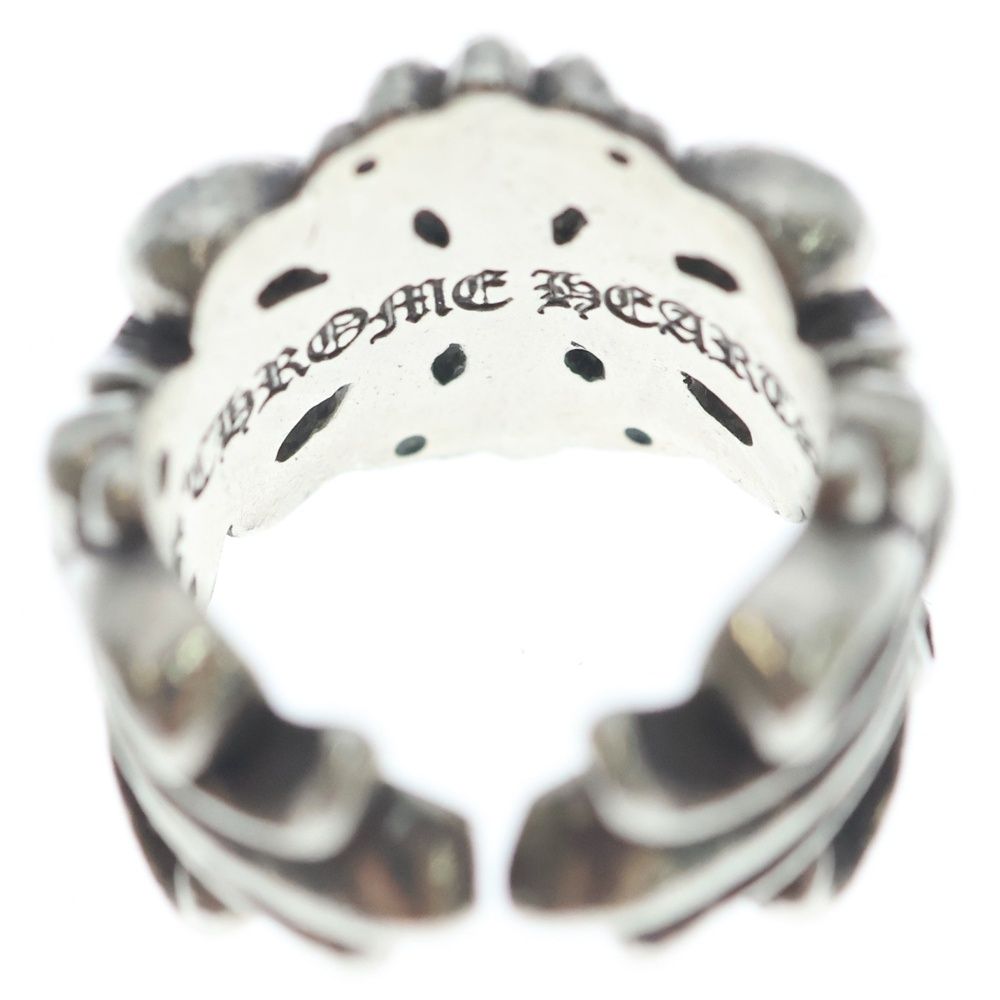 Chrome Hearts Dbl Flrl Crs Double Floral Cross Ring Silver — view 5