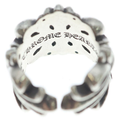 Chrome Hearts Dbl Flrl Crs Double Floral Cross Ring Silver — view 5