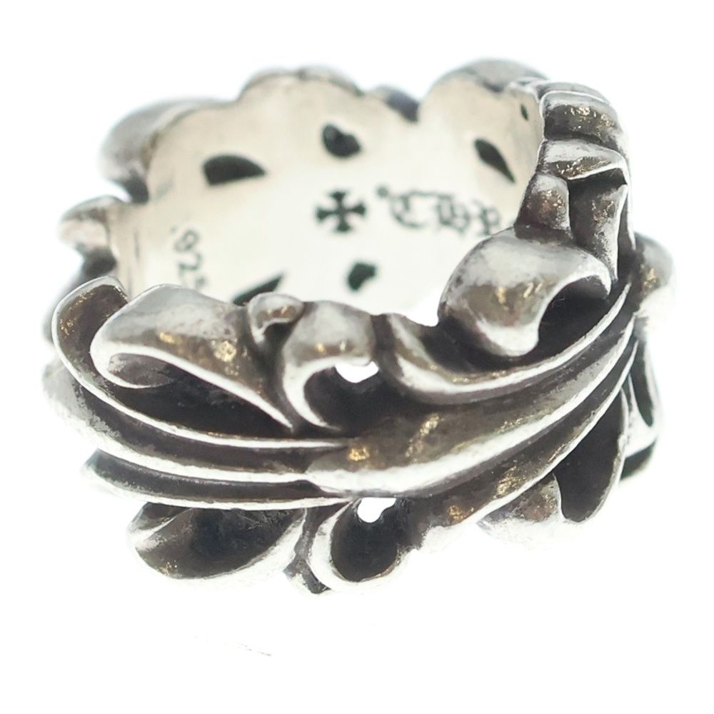 Chrome Hearts Dbl Flrl Crs Double Floral Cross Ring Silver — view 3