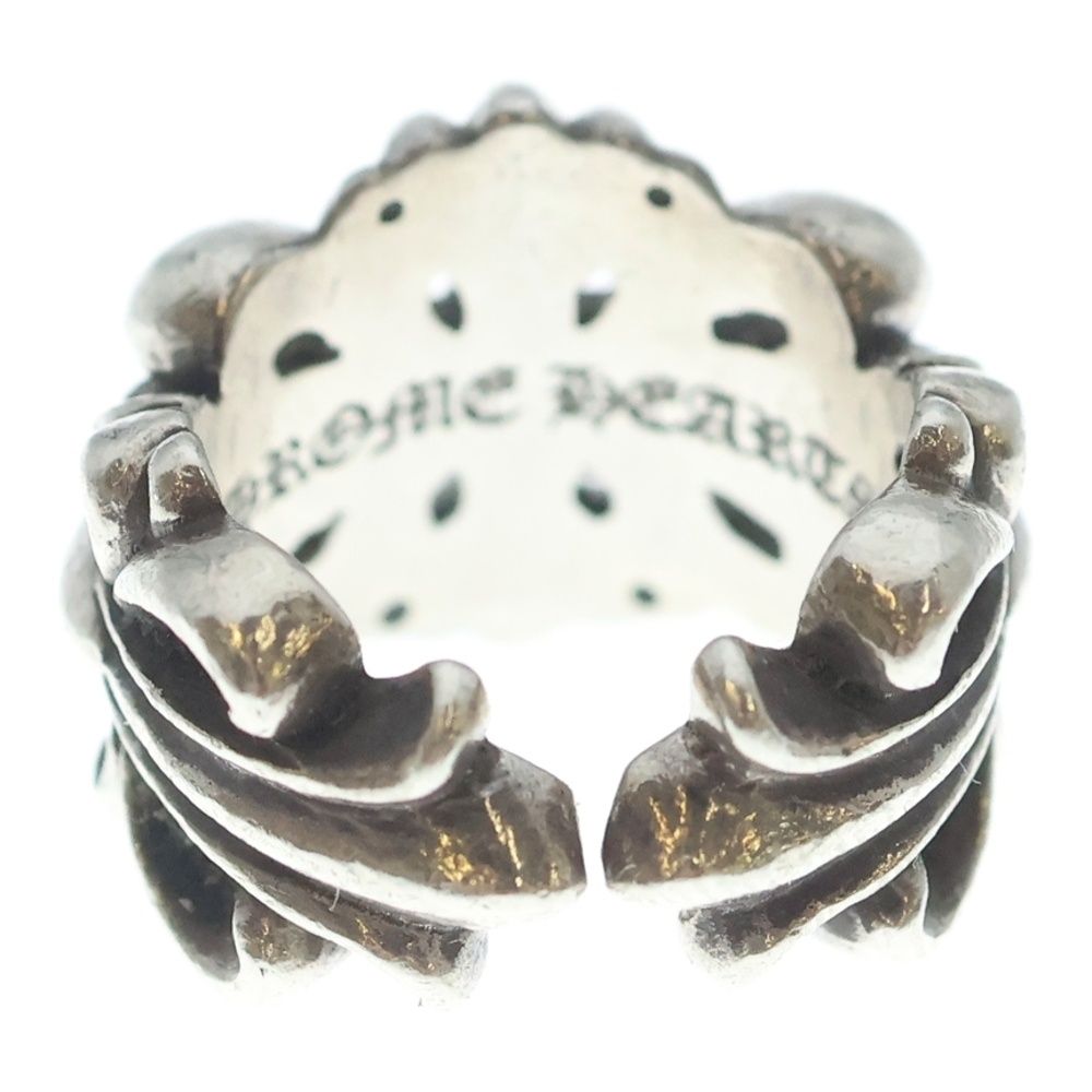 Chrome Hearts Dbl Flrl Crs Double Floral Cross Ring Silver — view 2