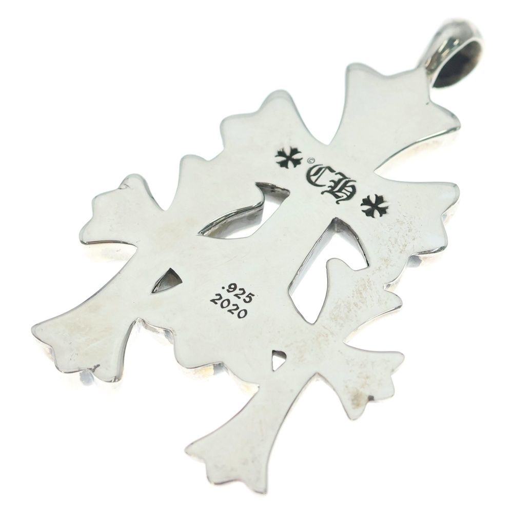 Chrome Hearts 3 CH Crs Sml Triple CH Cross Small Pendant Top Silver — view 6