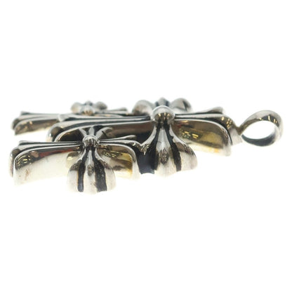 Chrome Hearts 3 CH Crs Sml Triple CH Cross Small Pendant Top Silver — view 3