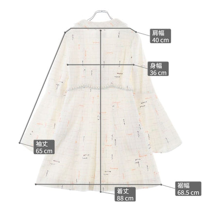 Chanel 24c Multicolor Tweed Sequin Round Collar Long Sleeve Dress White — view 8