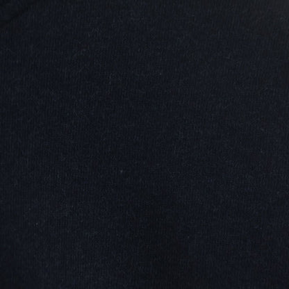 Prada Logo Embroidery Striped Rib Cropped Sweatshirt Navy — view 4