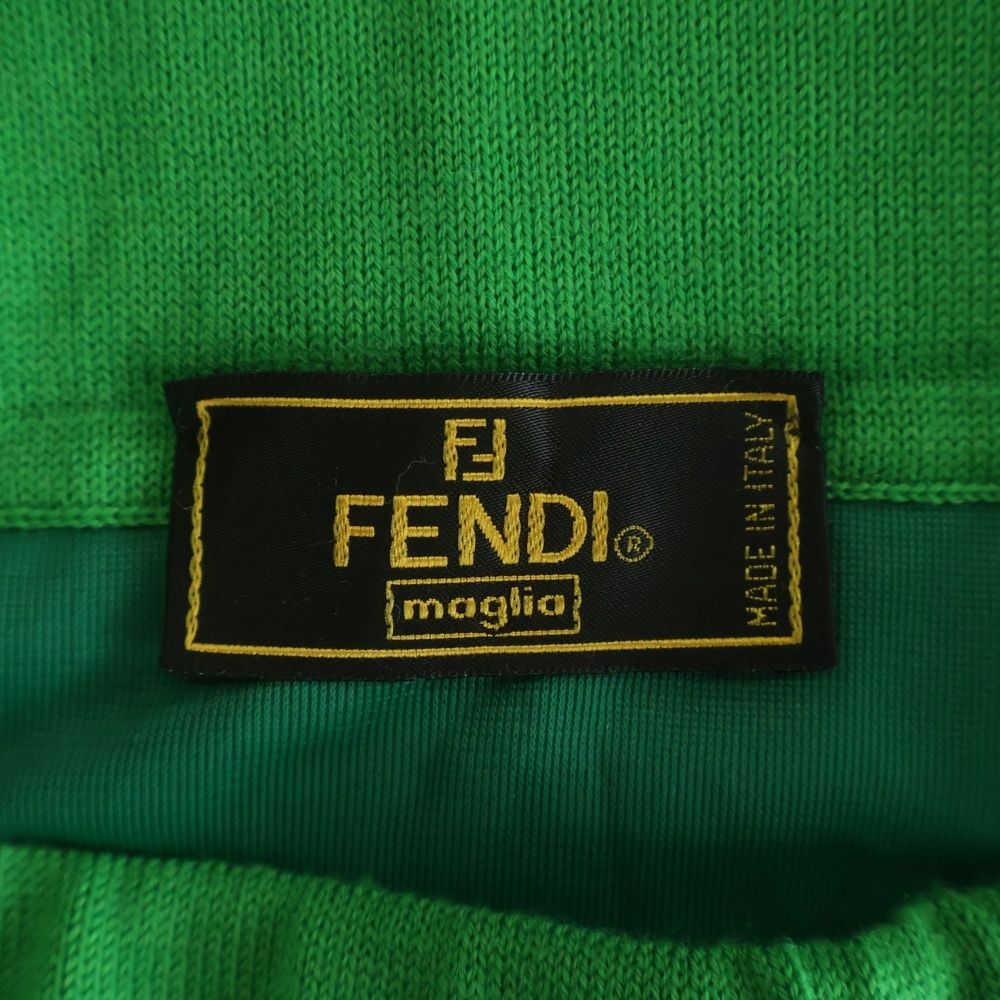 Fendi Wool Knit Tight Skirt Green — view 7