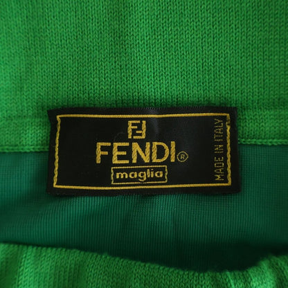 Fendi Wool Knit Tight Skirt Green — view 7