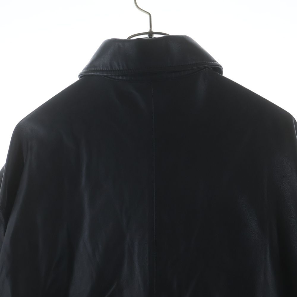 Chrome Hearts Shirt Lthr Cross Ball Button Oversize Leather Long Sleeve Jacket — view 4