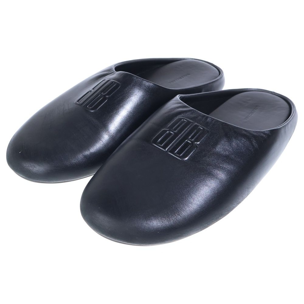 Balenciaga Chateau Mule Flat Mules Shoes Sandals Black — view 2