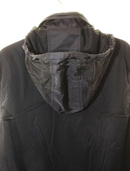 Prada Mesh Vest Rubber Tag Lining Hood S Black — view 3