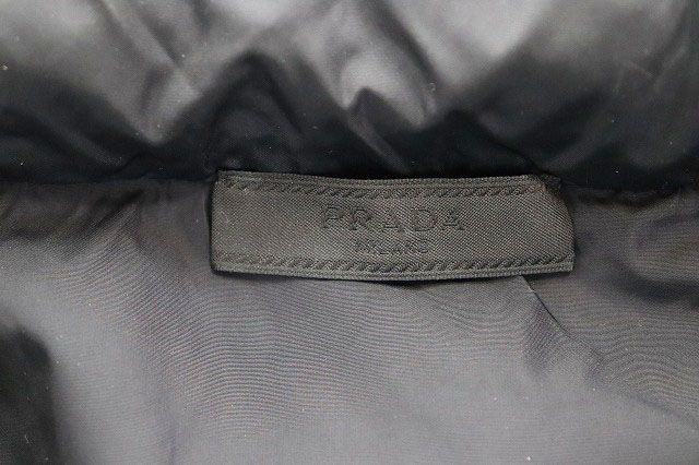Prada Mesh Vest Rubber Tag Lining Hood S Black — view 6