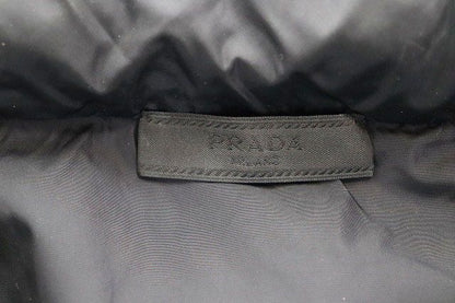 Prada Mesh Vest Rubber Tag Lining Hood S Black — view 6