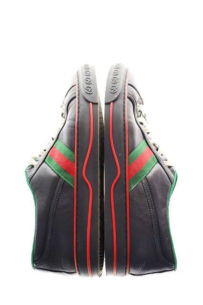 Gucci Tennis Leather Black Sneakers Sherry Line — view 4