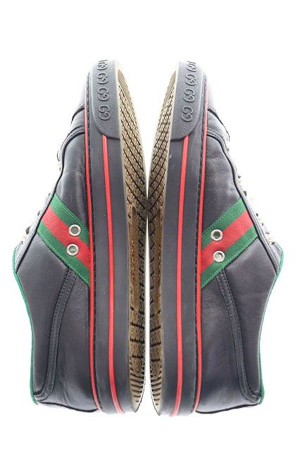 Gucci Tennis Leather Black Sneakers Sherry Line — view 3