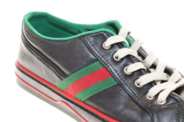 Gucci Tennis Leather Black Sneakers Sherry Line — view 7