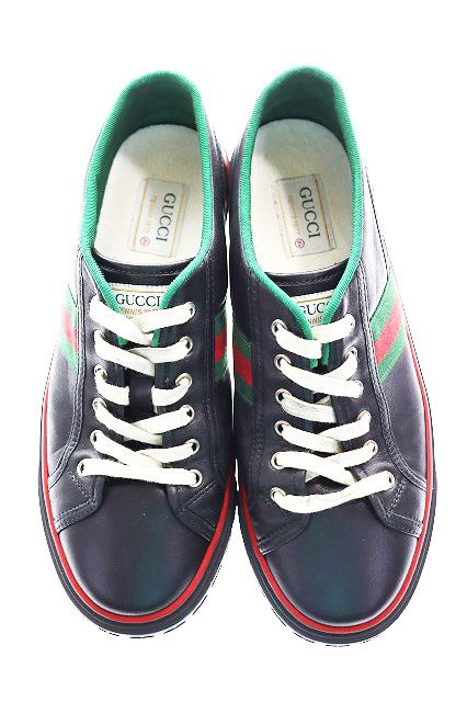 Gucci Tennis Leather Black Sneakers Sherry Line — view 2