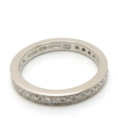 Bvlgari Didicata Venetian Full Eternity Ring Pinky Diamond Stones Platinum — view 4
