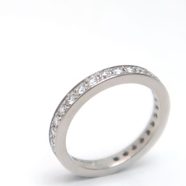 Bvlgari Didicata Venetian Full Eternity Ring Pinky Diamond Stones Platinum — view 3