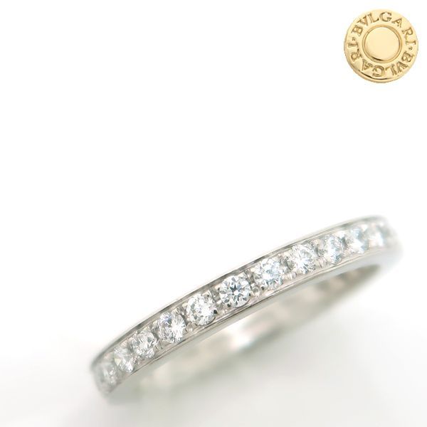 Bvlgari Didicata Venetian Full Eternity Ring Pinky Diamond Stones Platinum