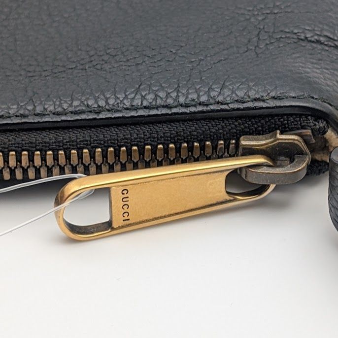 Gucci Interlocking GG Sherry Line Leather Black Clutch — view 5