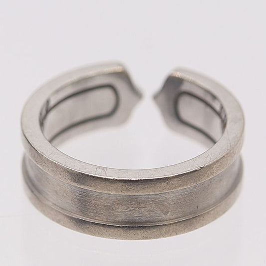 Cartier C2 Ring Silver 18k White Gold 51 Ako Mst Abc