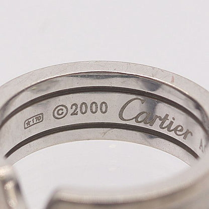 Cartier C2 Ring Silver 18k White Gold 51 Ako Mst Abc — view 3