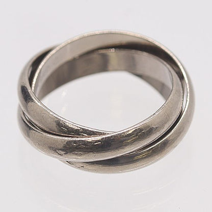 Cartier Trinity Ring Silver 18k White Gold 54 Ako Mst Abc — view 2