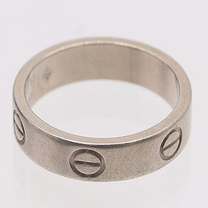 Cartier Love Ring Silver 18k White Gold 53 Ako Mst Abc