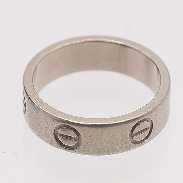 Cartier Love Ring Silver 18k White Gold 53 Ako Mst Abc — view 2