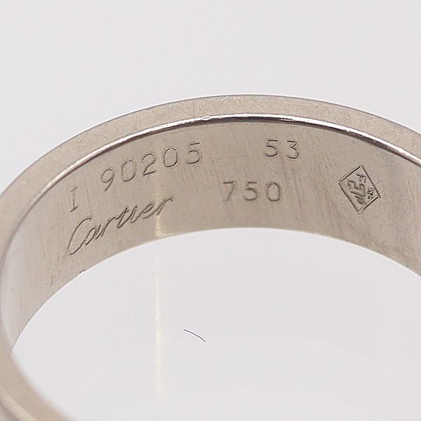 Cartier Love Ring Silver 18k White Gold 53 Ako Mst Abc — view 3