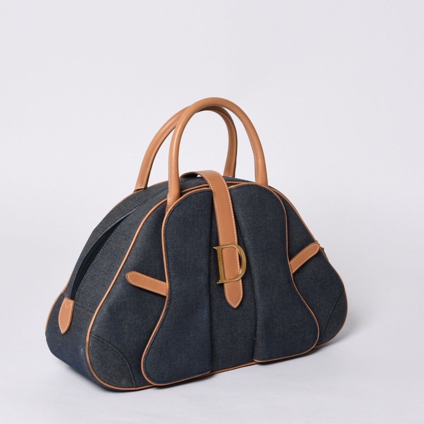Dior Denim Fabric Handbag Navy Blue — view 3