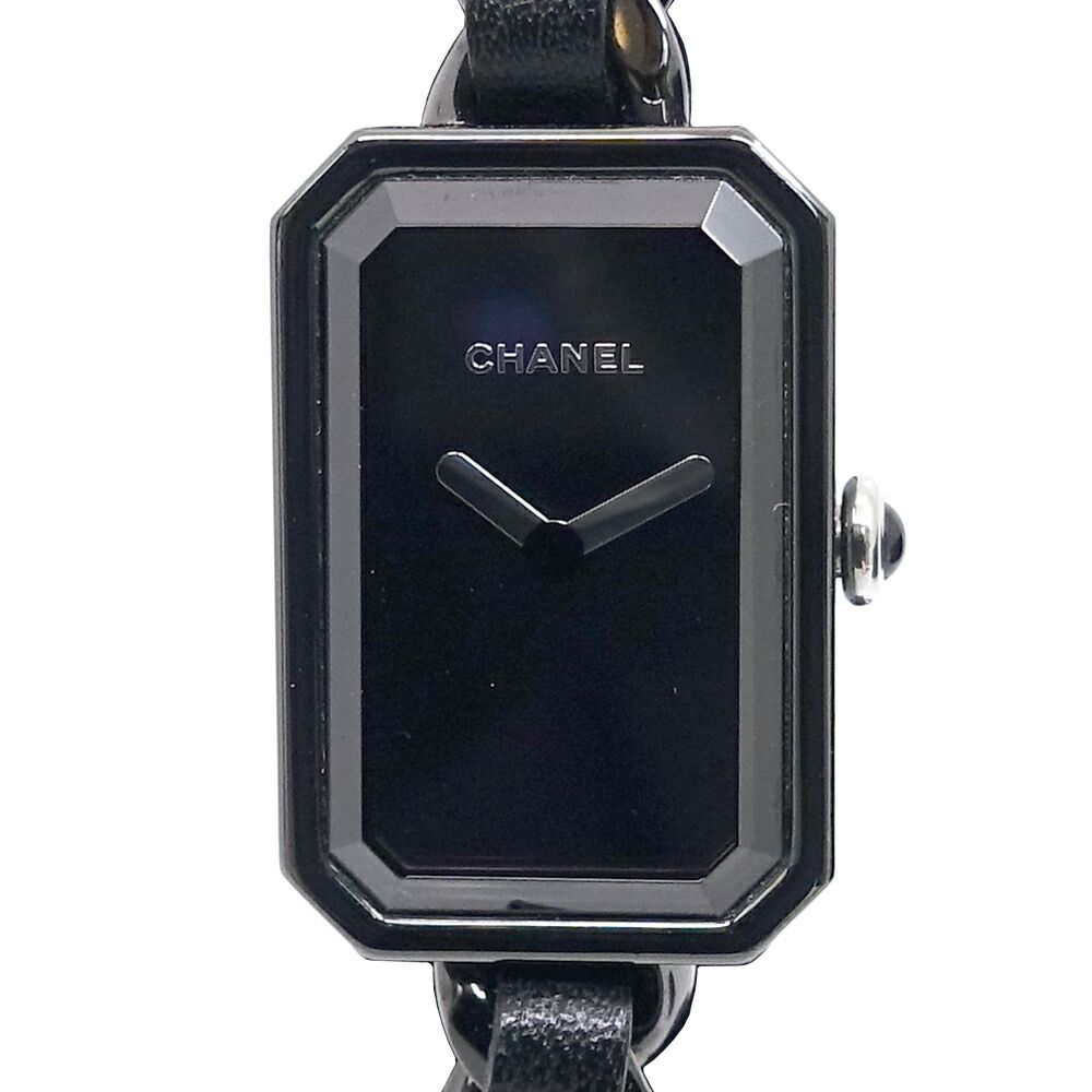 Chanel Premier Rock Watch Triple Tour SS Black Quartz