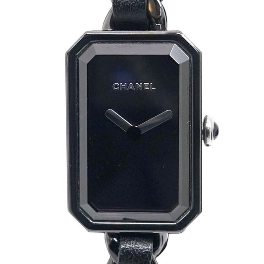 Chanel Premier Rock Watch Triple Tour SS Black Quartz