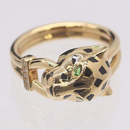 Cartier Panthere de Diamond Tsavorite Ring 750 56 Ako Mst Abc