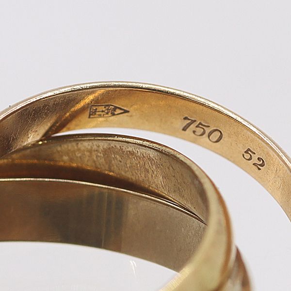 Cartier Trinity Ring 750 White Gold Yg Pg Wg 52 Ako Mst Abc — view 4