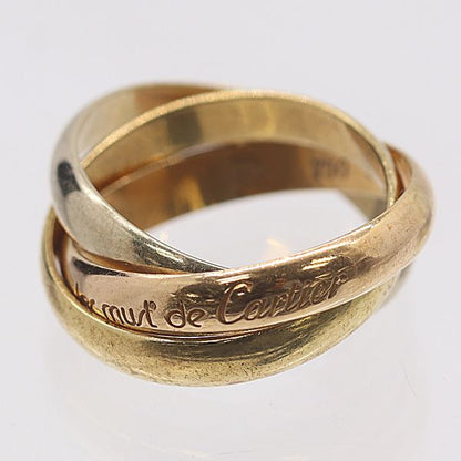 Cartier Trinity Ring 750 White Gold Yg Pg Wg 52 Ako Mst Abc — view 2