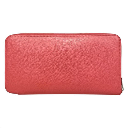 Hermes Wallet Azap Silk in Long Veau Pink Yellow Silver — view 2