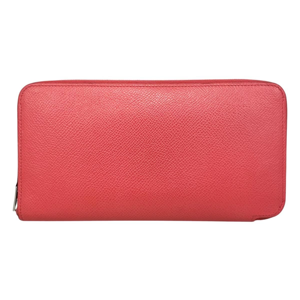 Hermes Wallet Azap Silk in Long Veau Pink Yellow Silver
