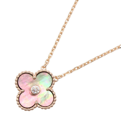 Van Cleef & Arpels Necklace Vintage Alhambra 37 41.5 cm 18k Pink Gold Diamond