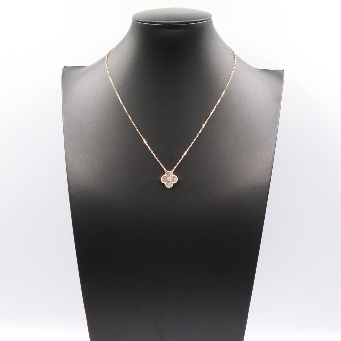 Van Cleef & Arpels Necklace Vintage Alhambra 37 41.5 cm 18k Pink Gold Diamond — view 6